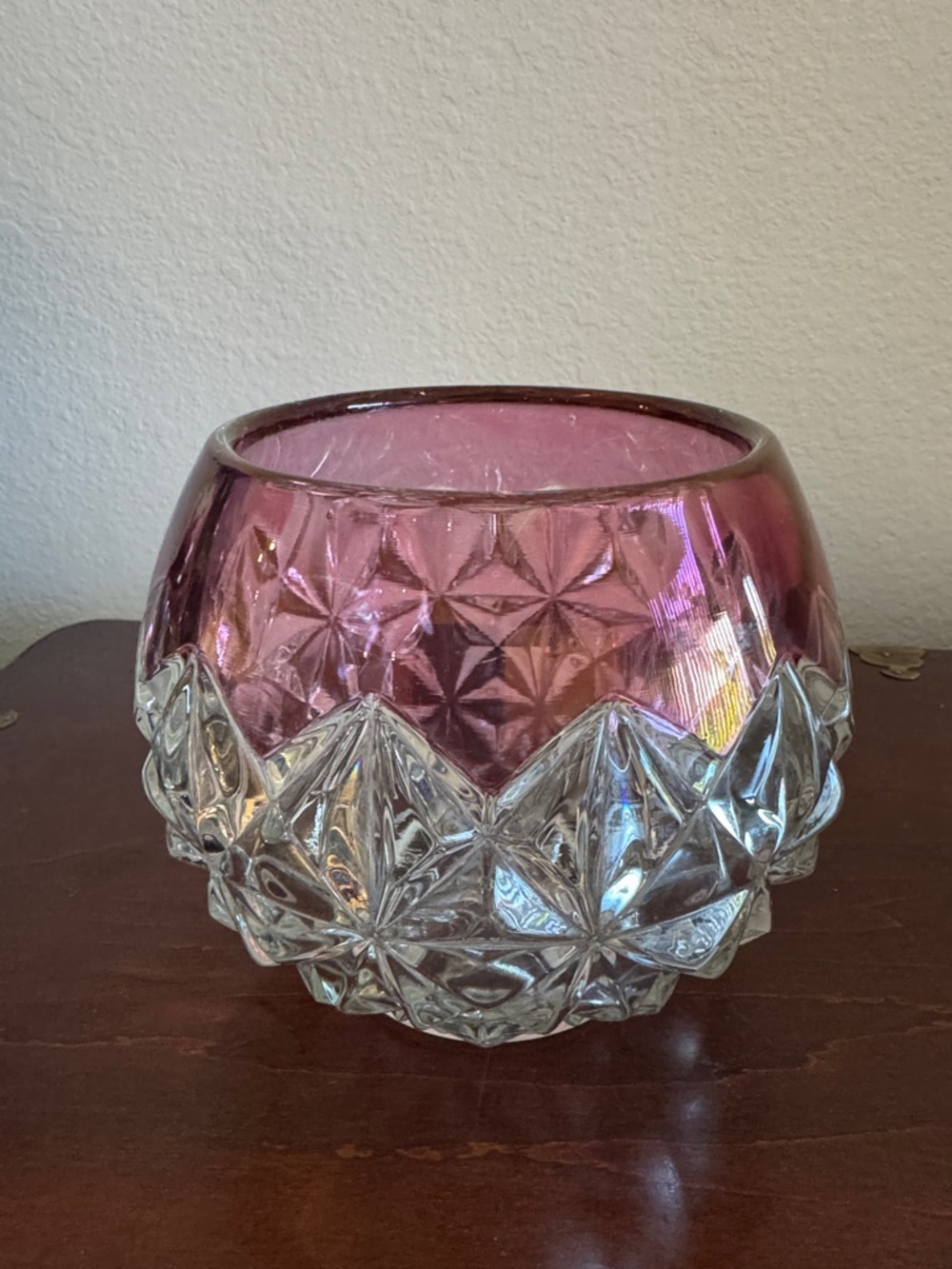 Vintage Pink Ombre Decorative Bowl
